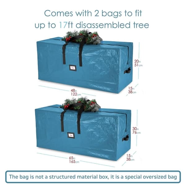 Christmas Tree Storage Bag Up To 7 FT Disassembled Tree Heavy Duty With Handles