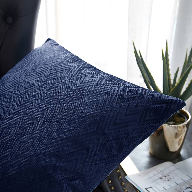 Tonopah Ikat Velvet Throw Pillow Cover Set, NO INSERT