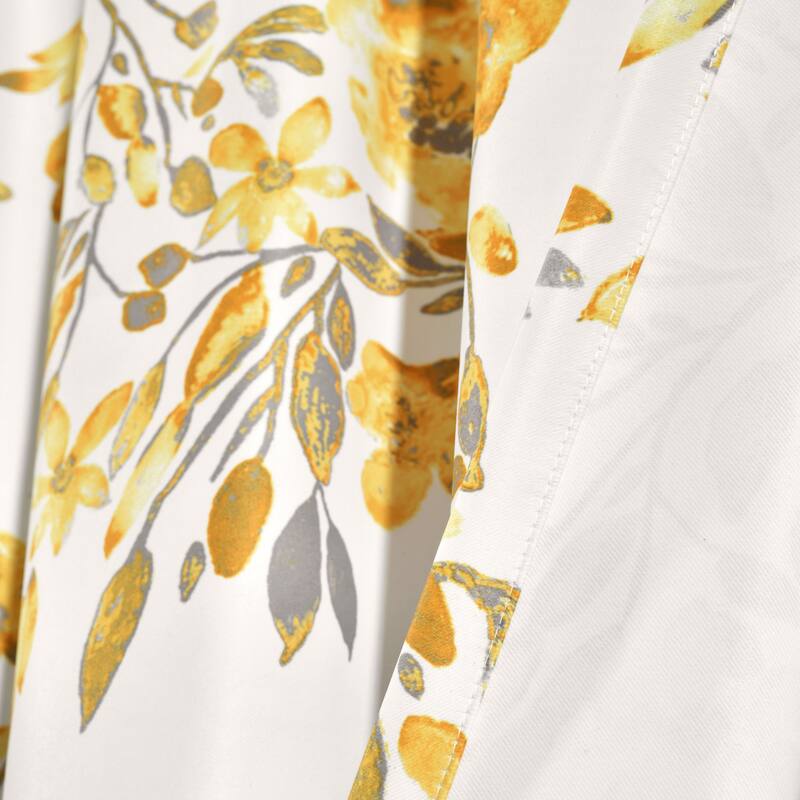 Porch & Den Elcaro Floral Room Darkening Curtain Panel Pair