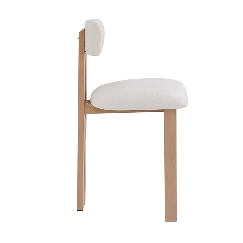 Elegant Round Kitchen Stools‌ – 26.5" Low Back Bar Stools with Padded Seat & Sturdy Metal Frame – Perfect for Dining Areas