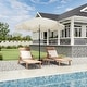 preview thumbnail 33 of 49, Clihome 9 Ft. Bohemian Fringed Patio Market Umbrella
