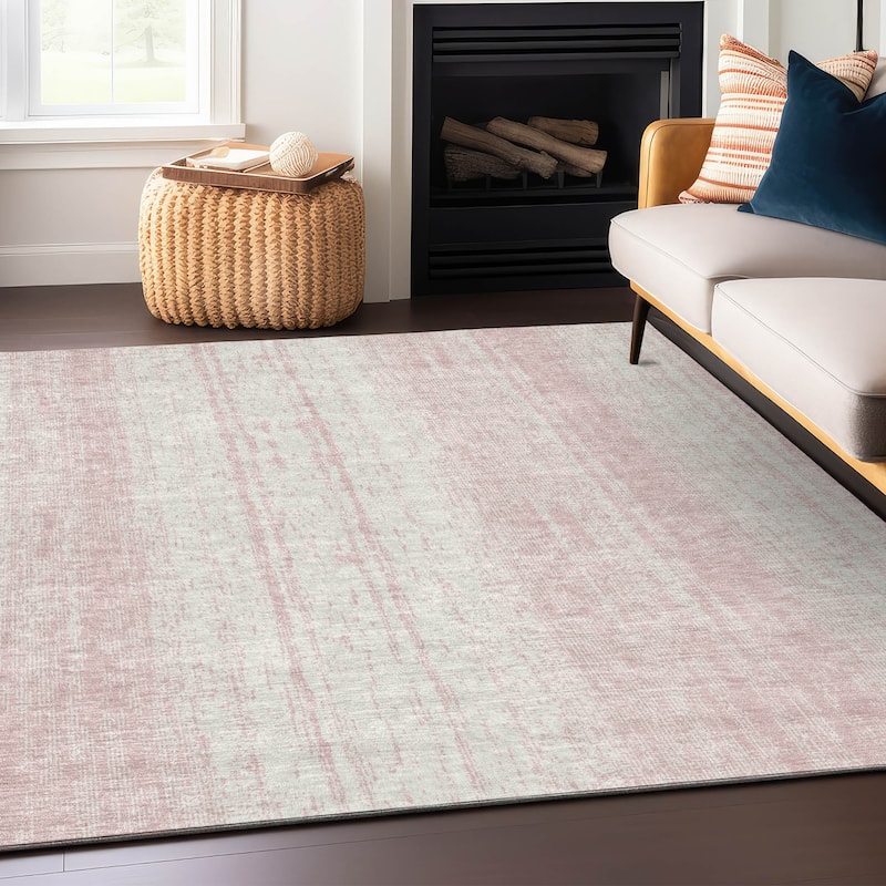 Machine Washable Indoor/ Outdoor Chantille Stripes Ombre Rug