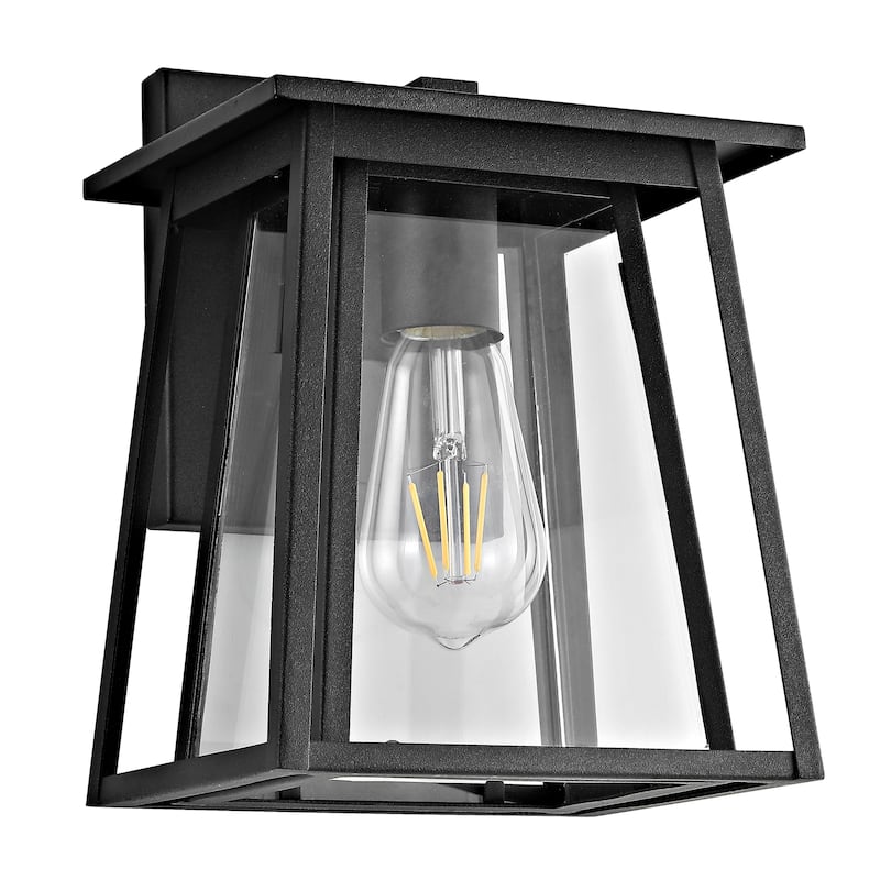 SAFAVIEH Stern Outdoor Wall Lantern - 7.3"x6.8"x9.5" - 7"W x 7"D x 10"H
