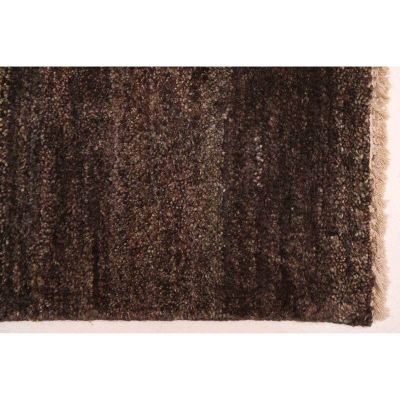ECARPETGALLERY Hand-knotted Peshawar Ziegler Dark Brown Wool Rug - 5'1 x 6'9