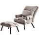 preview thumbnail 4 of 8, OVIOS Wood Recliner Chair with Ottoman