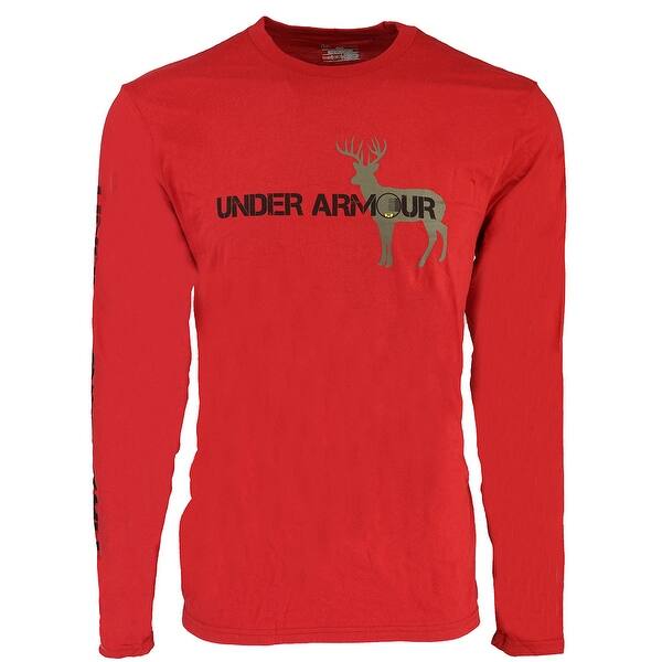 Shop Under Armour Men S Heatgear Graphic Deer L S T Shirt Overstock 23622529
