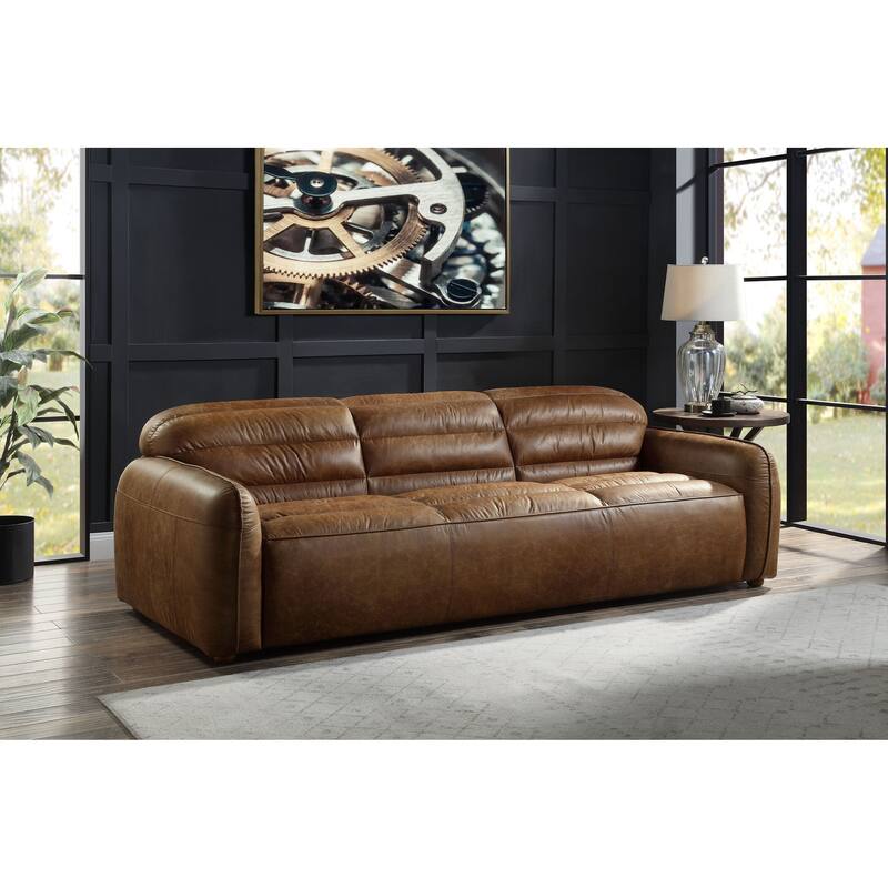 Daniyl Cocoa Sofa with Tight Seat and Back Cushion