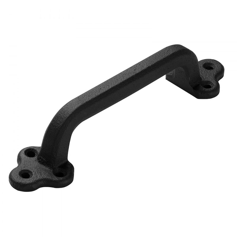 Black Carbon Steel Fence Barn Door Handles Rust-Resistant Grip