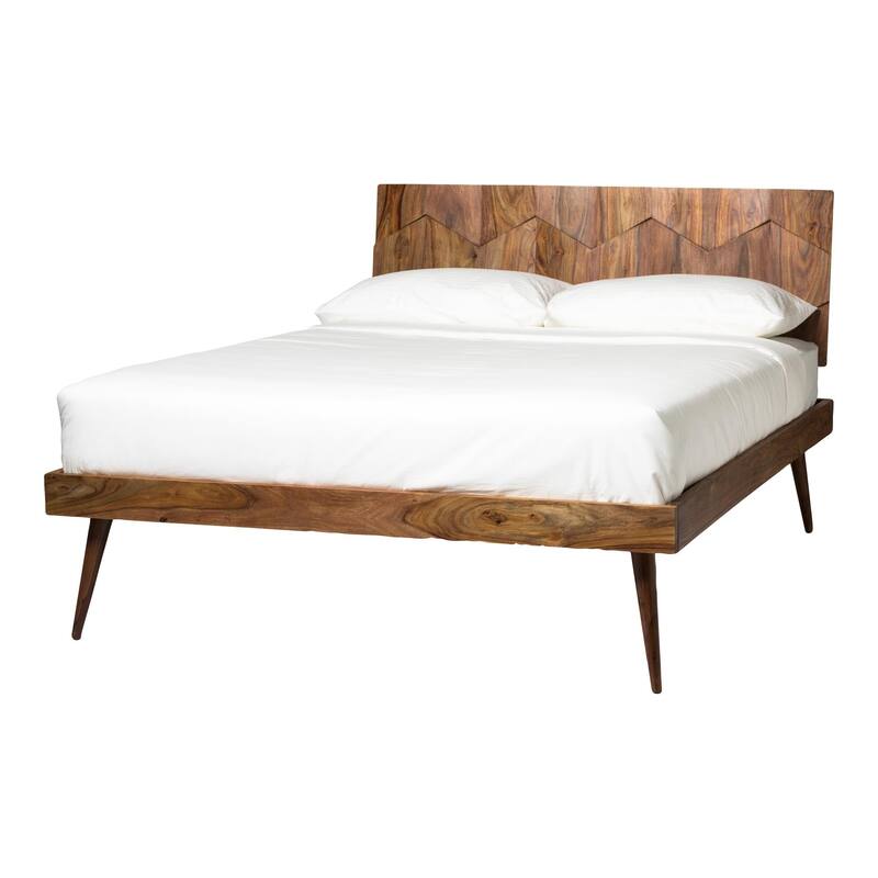 King Size Bed - Modern Upholstered Platform Bed with Wooden Frame & Storage - HomeStock