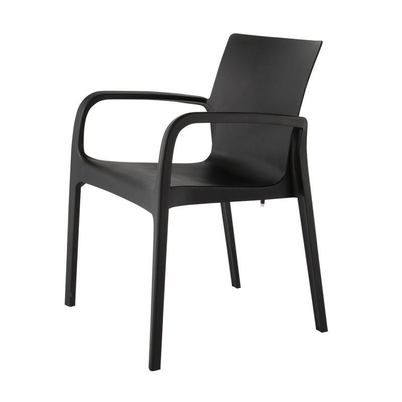 Alissa Resin Stackable All-Weather Dining Armchair, Set of 2