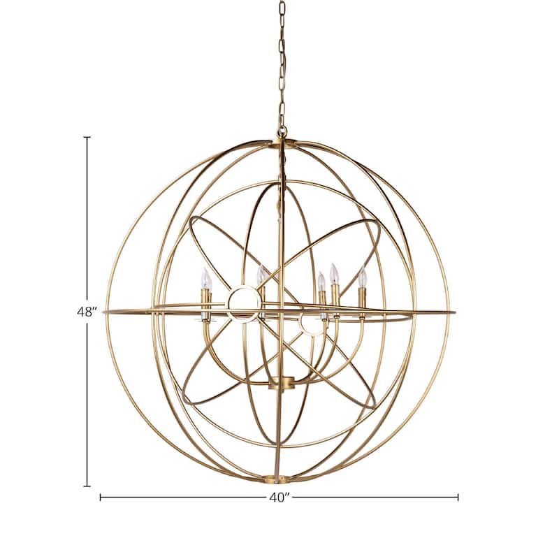 Mondi 40-inch Modern Gold Globe Chandelier with 7 Bulbs