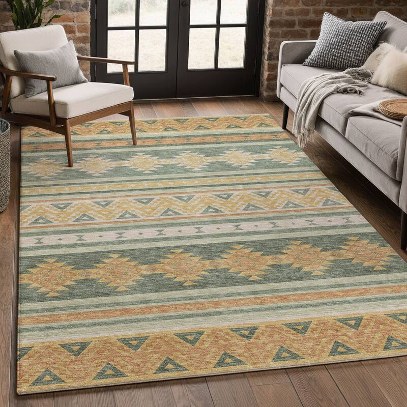 Machine Washable Indoor/ Outdoor Global Heston Chantille Rug
