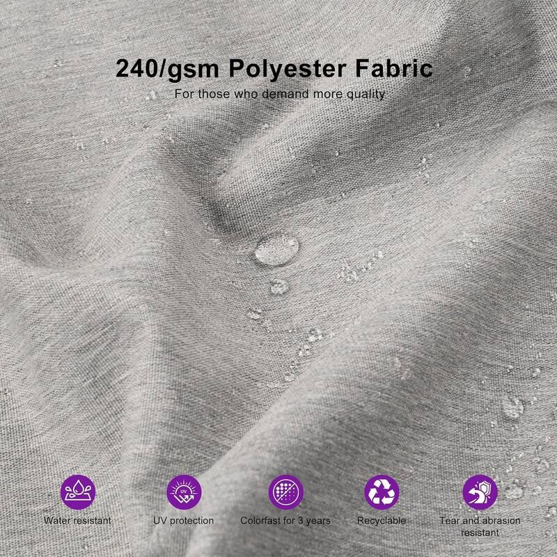PURPLE LEAF 10 ft Stylish UV50+ Fade Resistant Patio Cantilever Umbrella with 360-degree Rotation