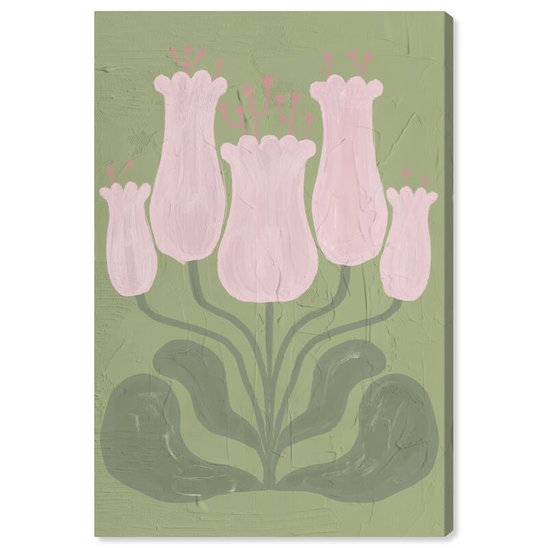 Wynwood Studio Canvas Floral and Botanical Floral Lamps Pink and Light Pink Modern & Contemporary Wall Art Canvas Print