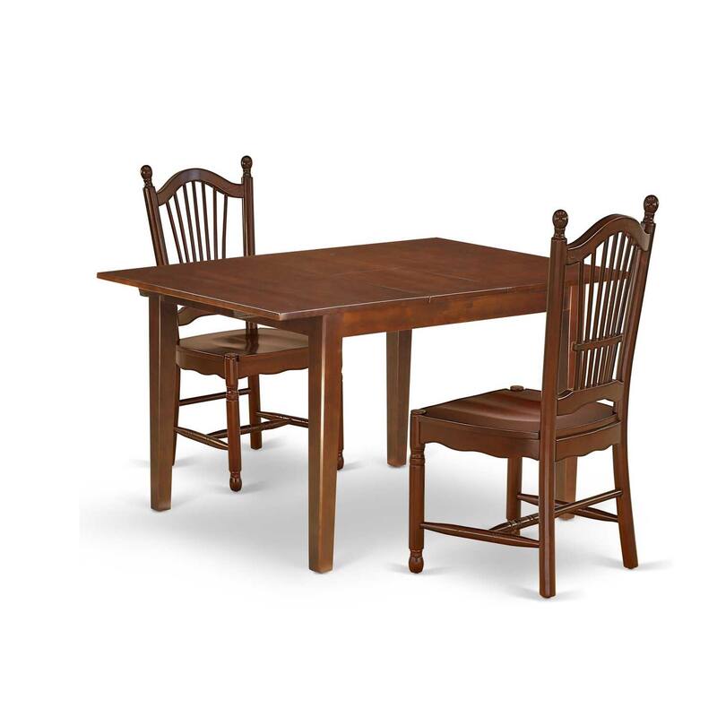 Southwestern Dining Set 3Pc Rectangle Table & 2 Chairs - 42/54" Leaf