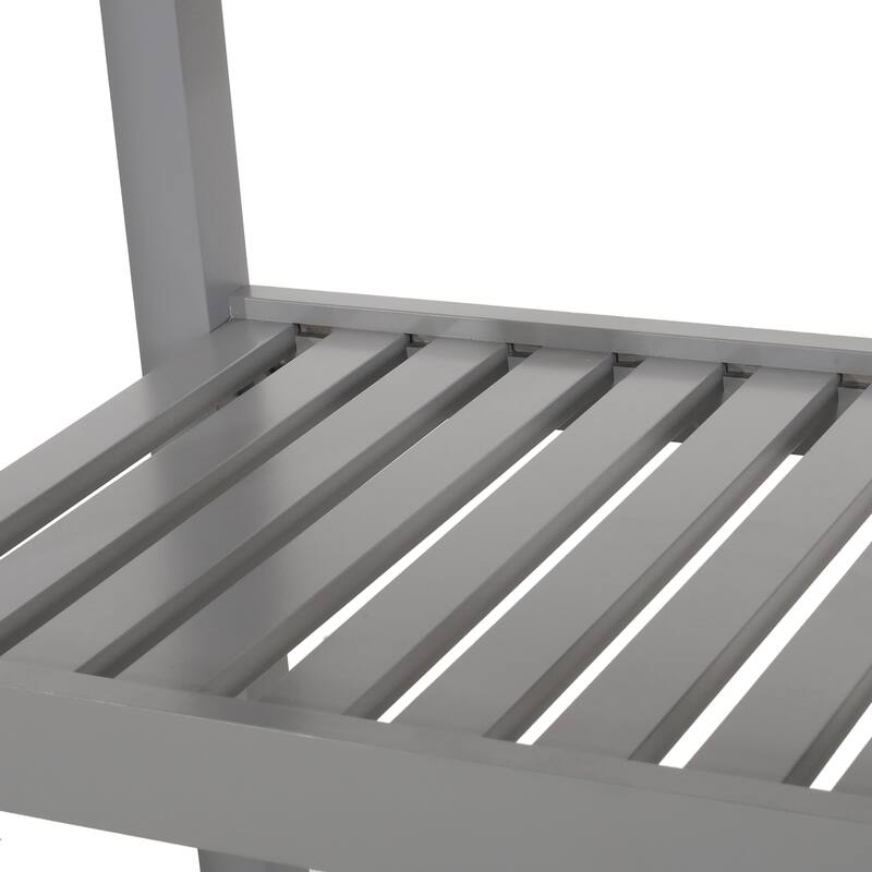 Compact Kitchen Cart with Rubberwood Top, 1 Drawer, 2 Shelves & Towel Holder - Rolling Casters, Modern Style