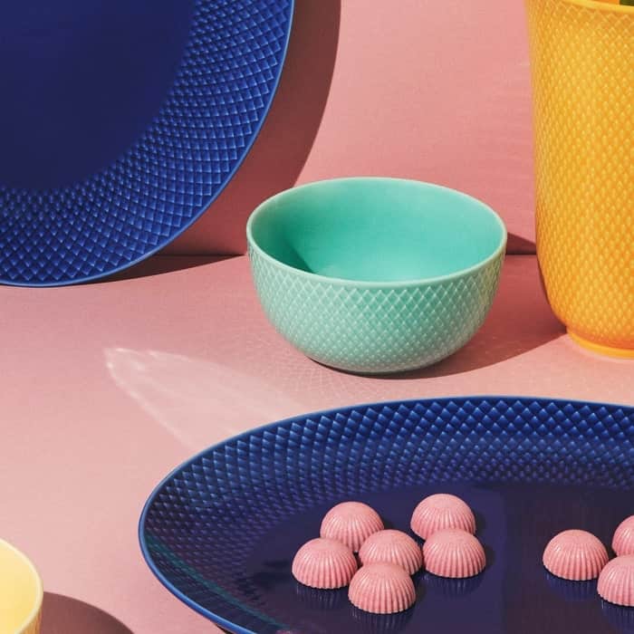 Lyngby Porcelæn Rhombe Color Bowl, Ø: 5.1"