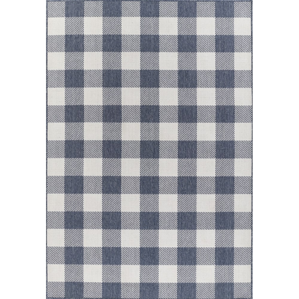 Momeni Baja Plaid Indoor/ Outdoor Area Rug.