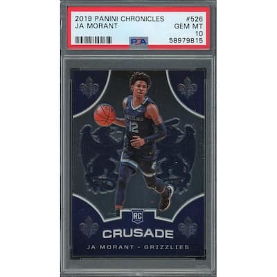 Ja Morant 2019 Panini Chronicles Basketball Rookie Card RC #526 Graded PSA 10 - 8'6" x 11'6"