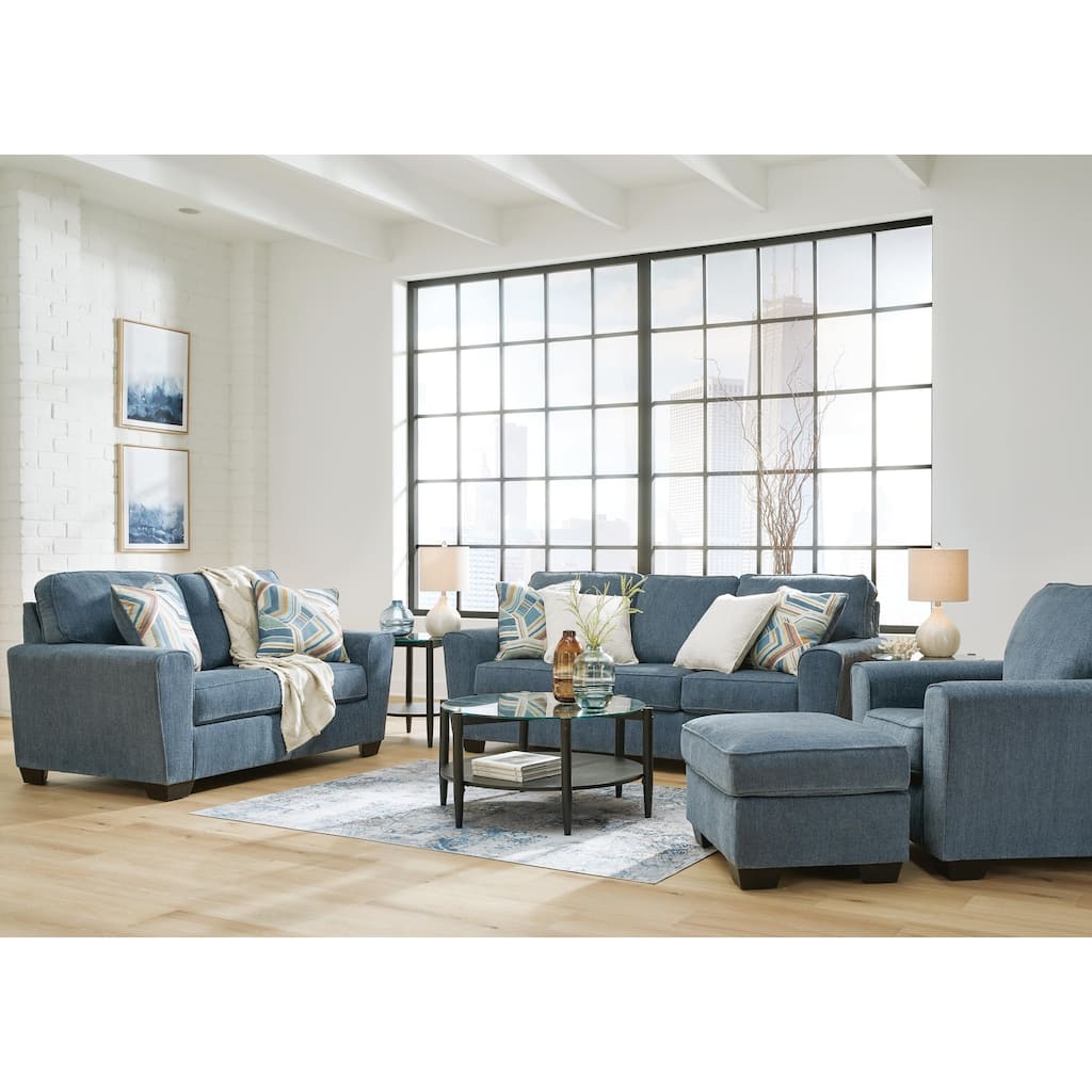 Signature Design by Ashley Cashton Blue 4-Piece Upholstery Package - 87"W x 38"D x 39"H