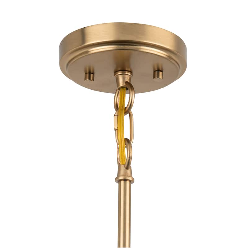 Brushed Gold Dimmable 5-Light Candle Chandelier