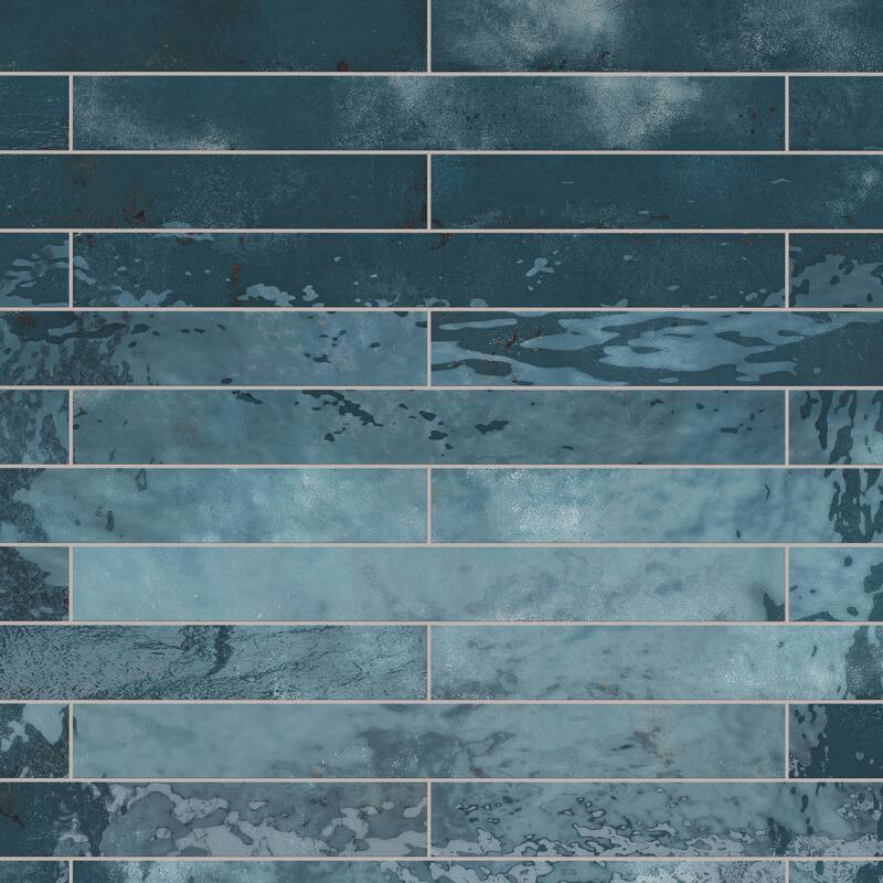 Merola Tile Scottsdale Blue 1-7/8" x 17-3/4" Porcelain Floor and Wall Tile