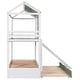 preview thumbnail 13 of 13, Modern Cute Twin Over Twin Size House Bunk Bed With Convertible Slide And Trundle for Bedroom