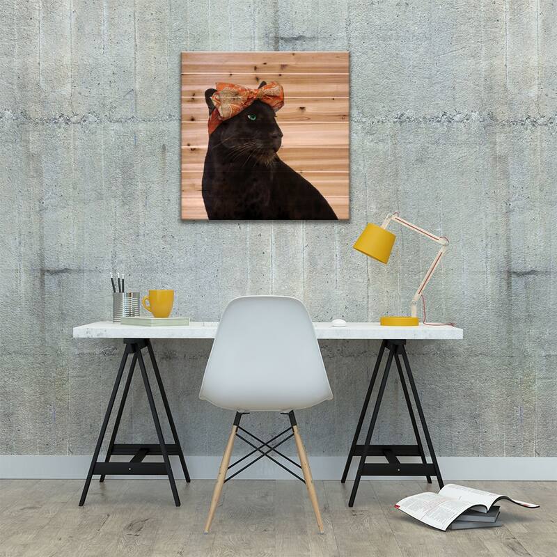 Fashion Panther Print On Wood by Paul Fuentes - Multi-Color