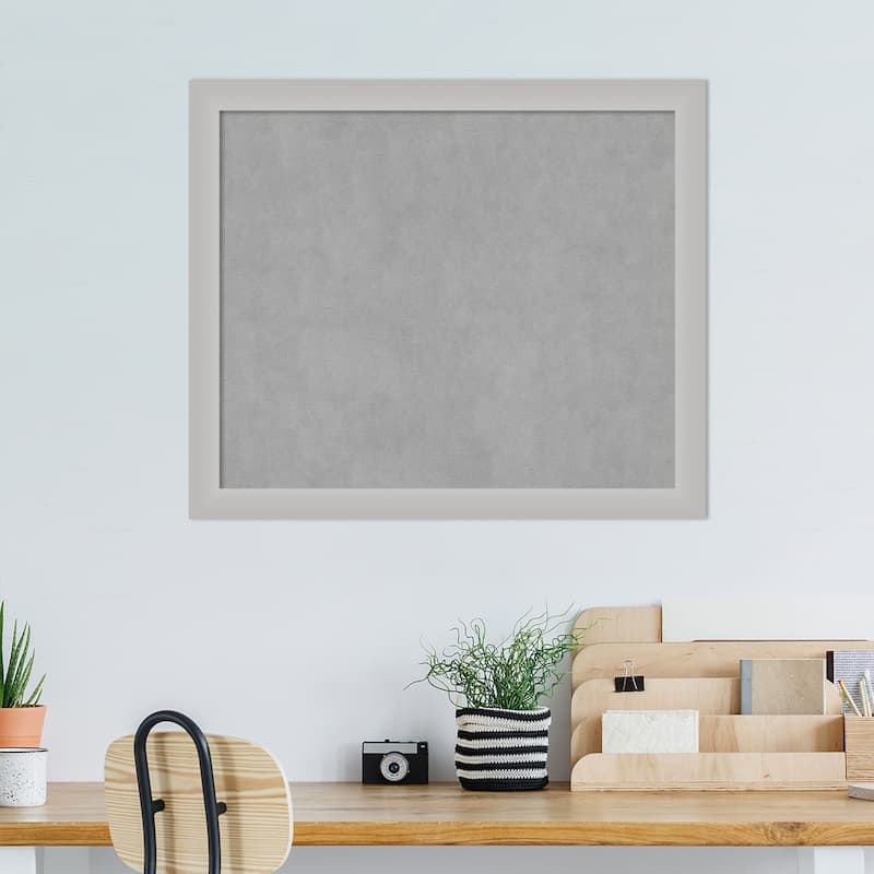 Amanti Art Low Luster Silver Framed Magnetic Board