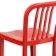 preview thumbnail 29 of 98, 24'' High Metal Indoor-Outdoor Counter Height Stool with Vertical Slat Back