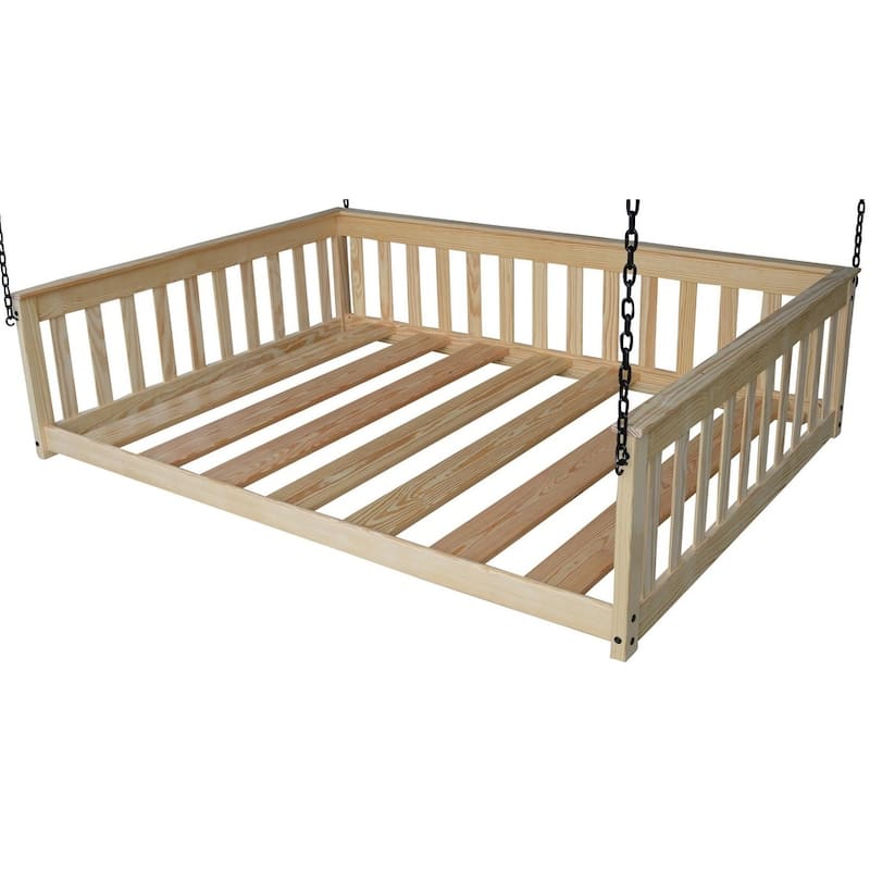 Pine Full Mission Hanging Daybed with Chain