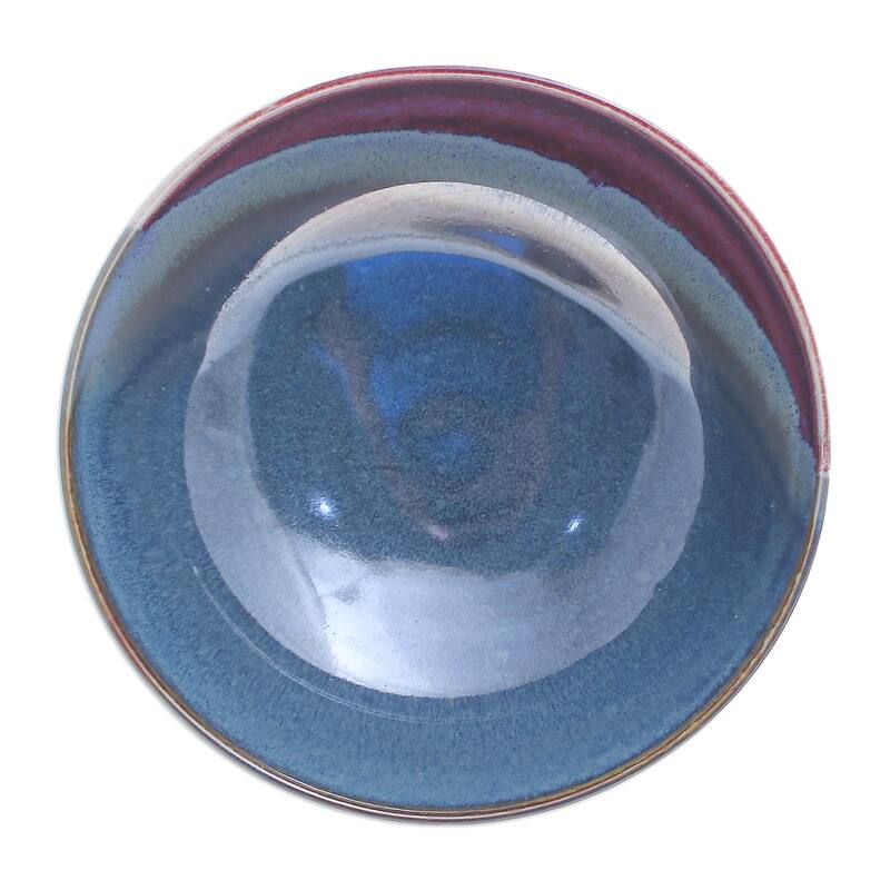 Novica Handmade Happy Harvest Ceramic Soup Bowl