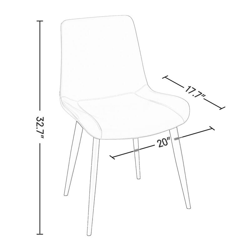 Set of 4 Kitchen Chair Olive Green Leisure Chair Leather Chair Vanity Chair Office Chair Coffee Chair with Metal Legs