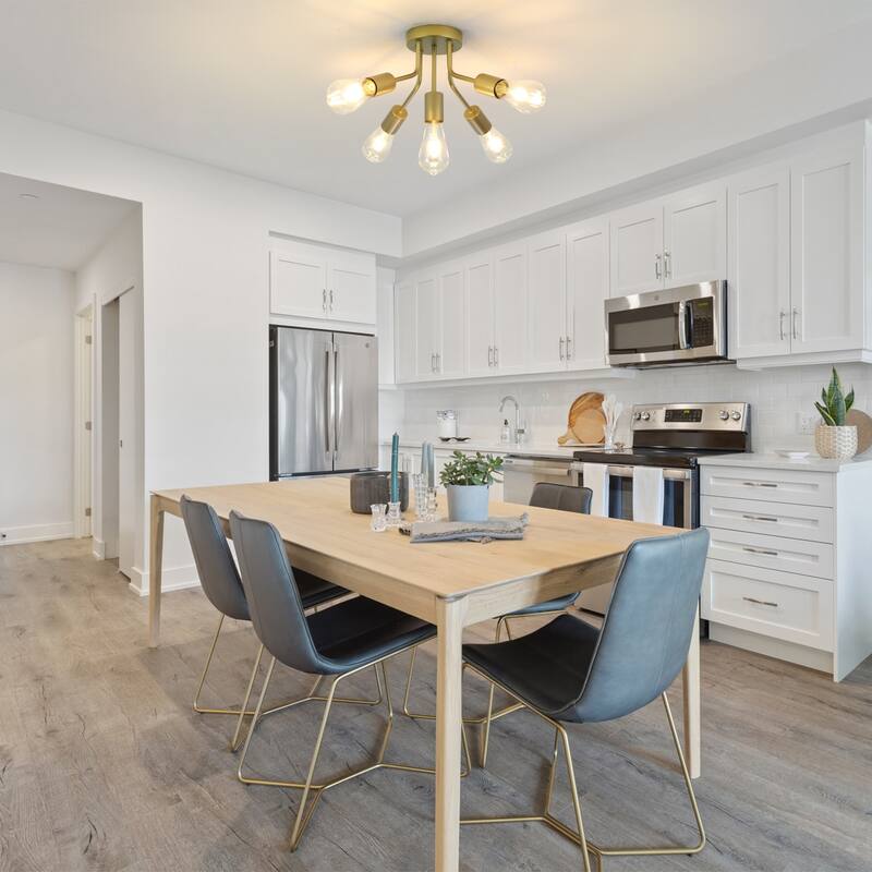 5-Light Semi Flush Mount Chandelier for Hallway Entryway Dining Room