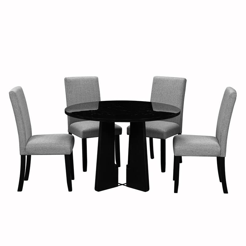 5PCS Round Dining Table Set