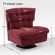 preview thumbnail 11 of 37, MCombo Swivel Accent Chair, Modern Tufted Upholstered Armless Chairs, Wide Seat Single Sofa Chair