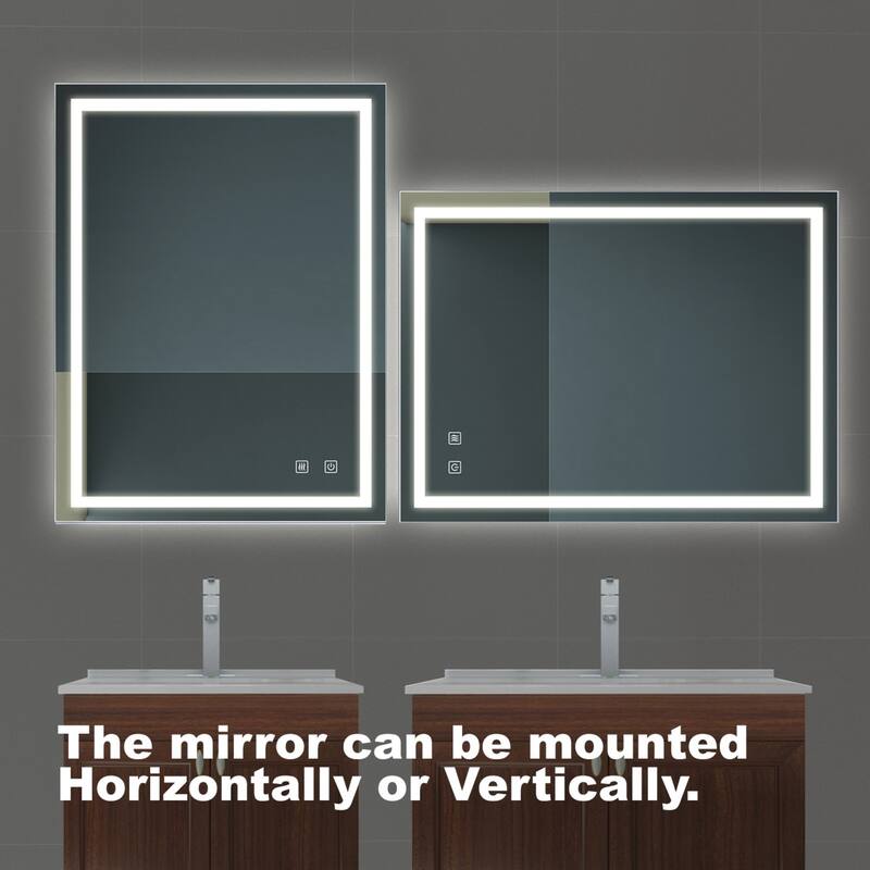 Bathroom LED Cosmetic Mirror with 3 Adjustable Color Temperatures