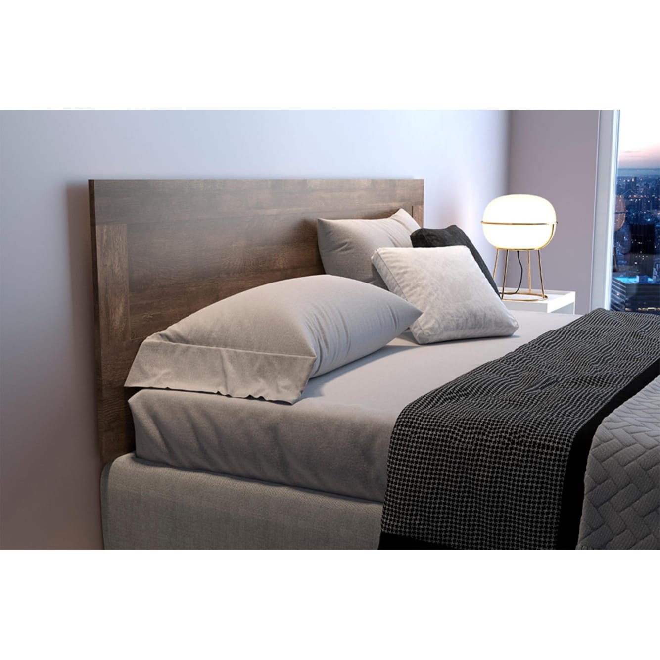 Mid-century Wall Mounted Headboard