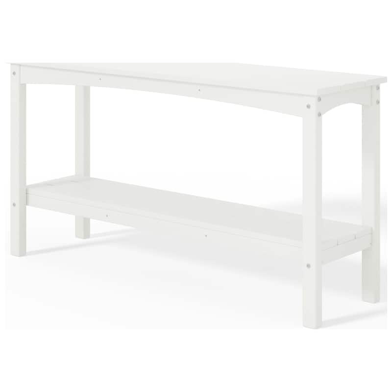 Laguna Hdpe All Weather Outdoor Patio Two Shelf Table