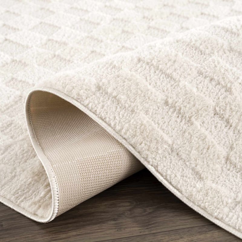 Hauteloom Keesa Hallway, Kitchen Runner Rug - High Pile - Off White - 2'7" x 7'3"
