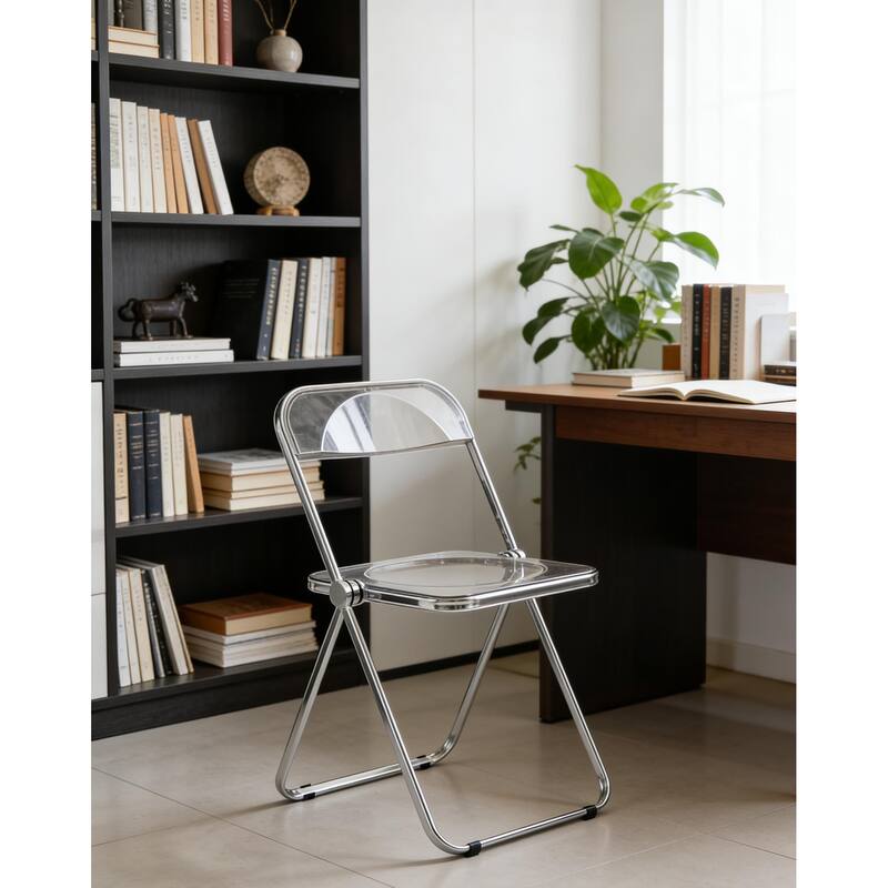 Folding Chair Transparent Chairs-Ghost Stackable