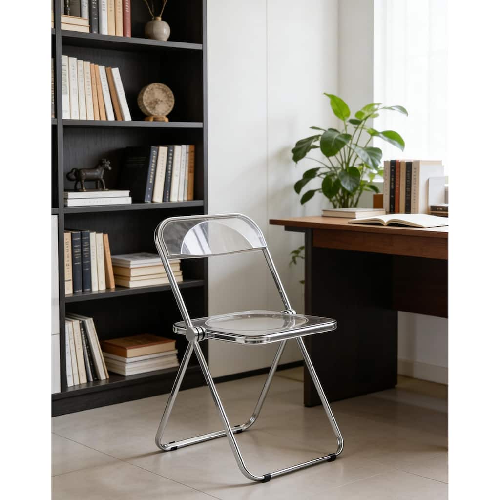 Folding Chair Transparent Chairs-Ghost Stackable