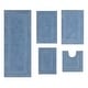 preview thumbnail 43 of 58, Classy Bathmat Collection 100% Cotton Non-Slip Bathroom Rug Set, Machine Washable Bath Rug, 5 Piece Bath Mat Set with Contour