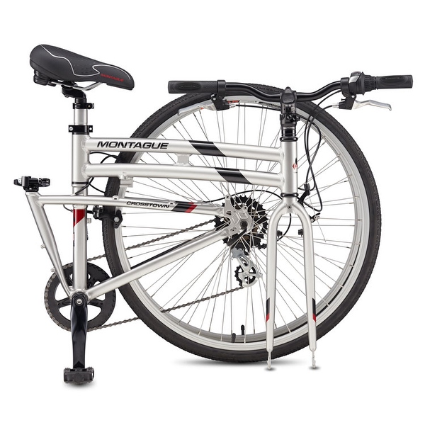 Montague Crosstown 19 700C Silver 7 Speed Folding Hybrid Commuter Bike Bed Bath Beyond 15371930