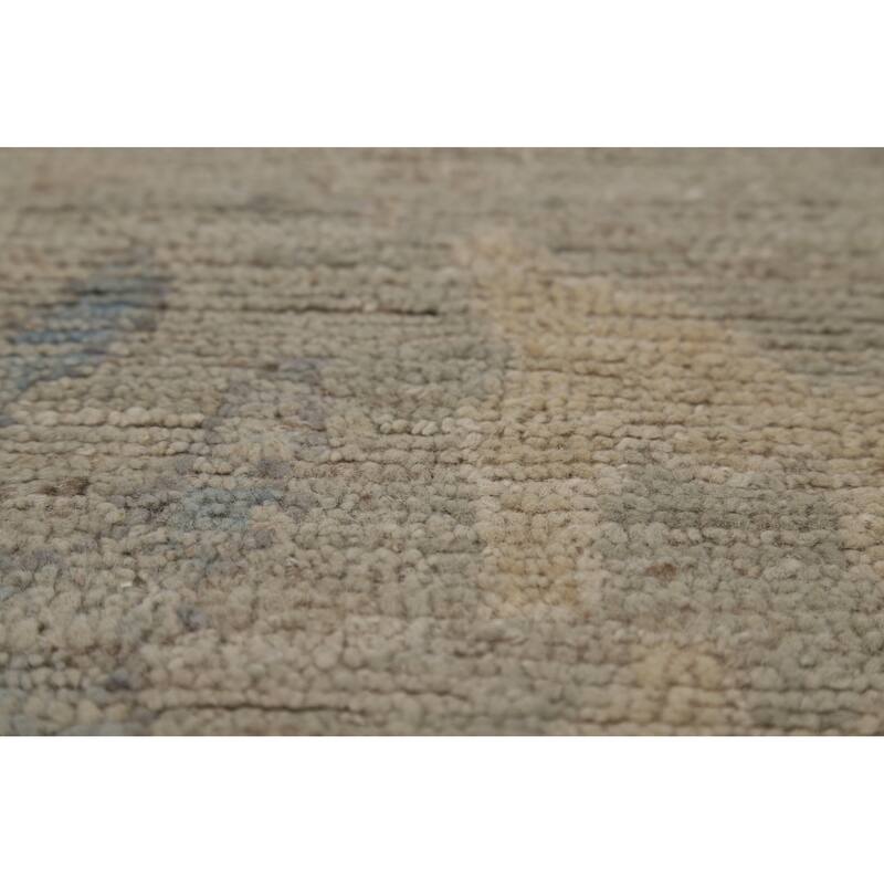 Vegetable Dye Oushak Turkish Area Rug Hand-Knotted Wool Carpet - 8'11"x 12'3"