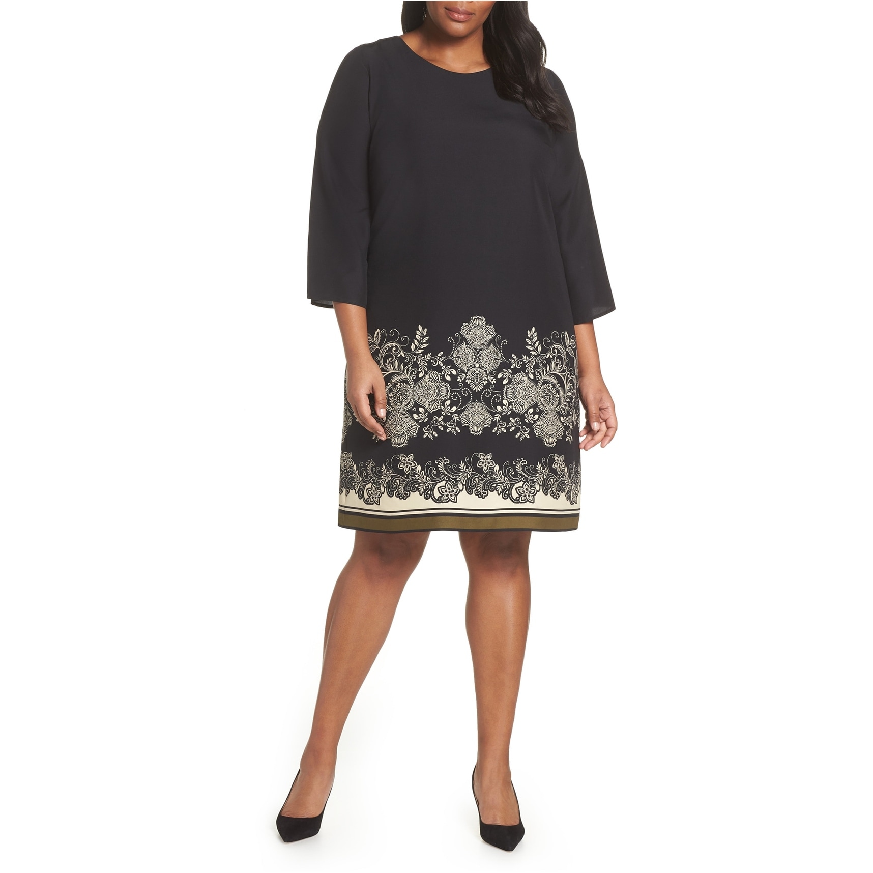 vince camuto paisley shift dress