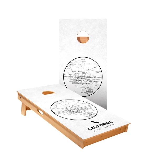 slide 2 of 5, California State Map Cornhole Boards NO Bags - Add Board Lights