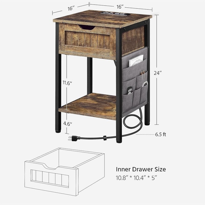Nightstand with Charging Station