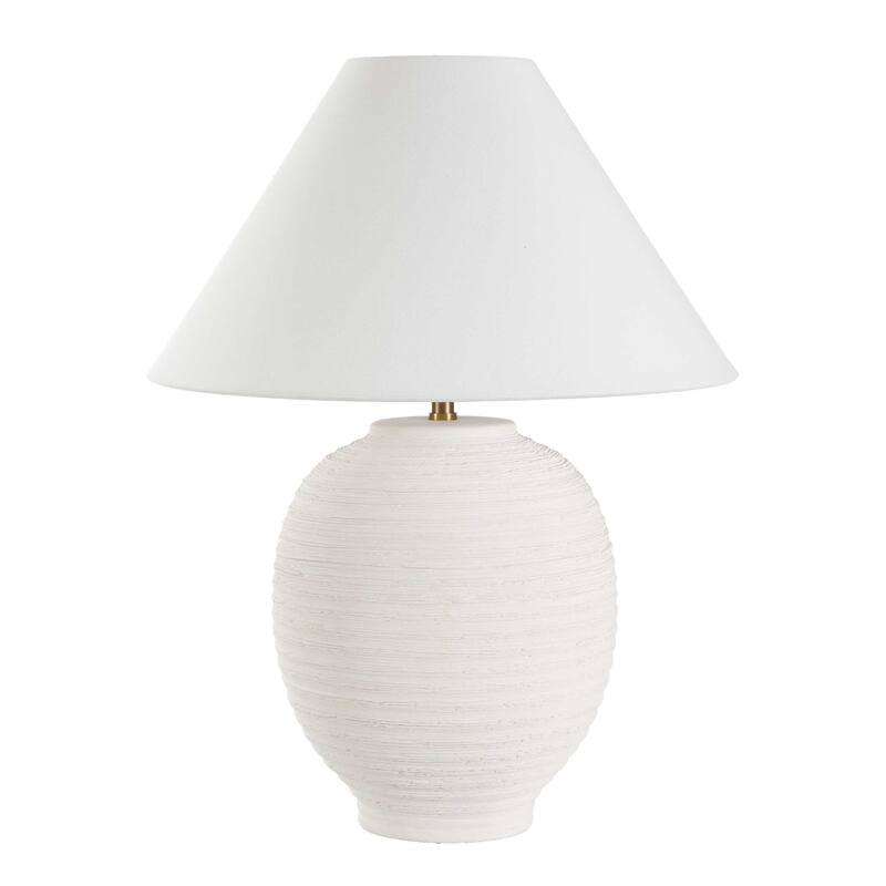 Uttermost Rocio Ceramic White Table Lamp - 19"W x 19"D x 25"H