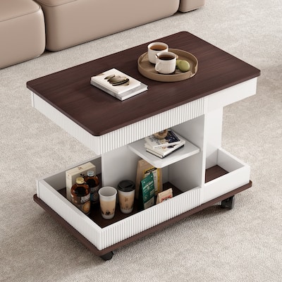 Modern Side Table with 360°Rotating Top